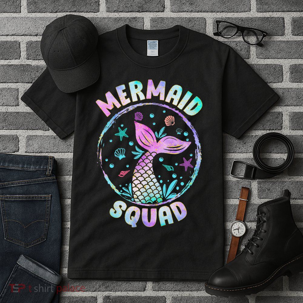 Mermaid Squad Themed Birthday Party Mermaids Family Matching Tall T-Shirt