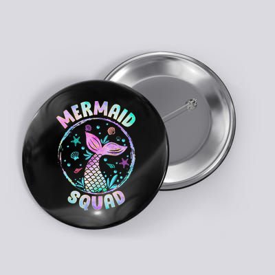Mermaid Squad Themed Birthday Party Mermaids Family Matching Button