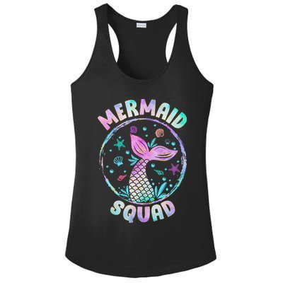 Mermaid Squad Themed Birthday Party Mermaids Family Matching Ladies PosiCharge Competitor Racerback Tank
