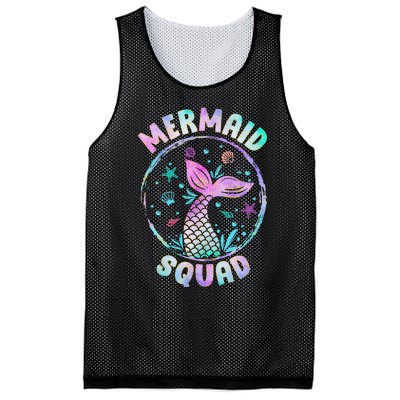 Mermaid Squad Themed Birthday Party Mermaids Family Matching Mesh Reversible Basketball Jersey Tank