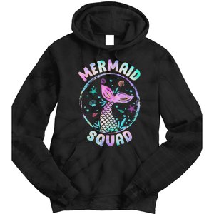 Mermaid Squad Themed Birthday Party Mermaids Family Matching Tie Dye Hoodie