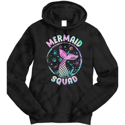 Mermaid Squad Themed Birthday Party Mermaids Family Matching Tie Dye Hoodie