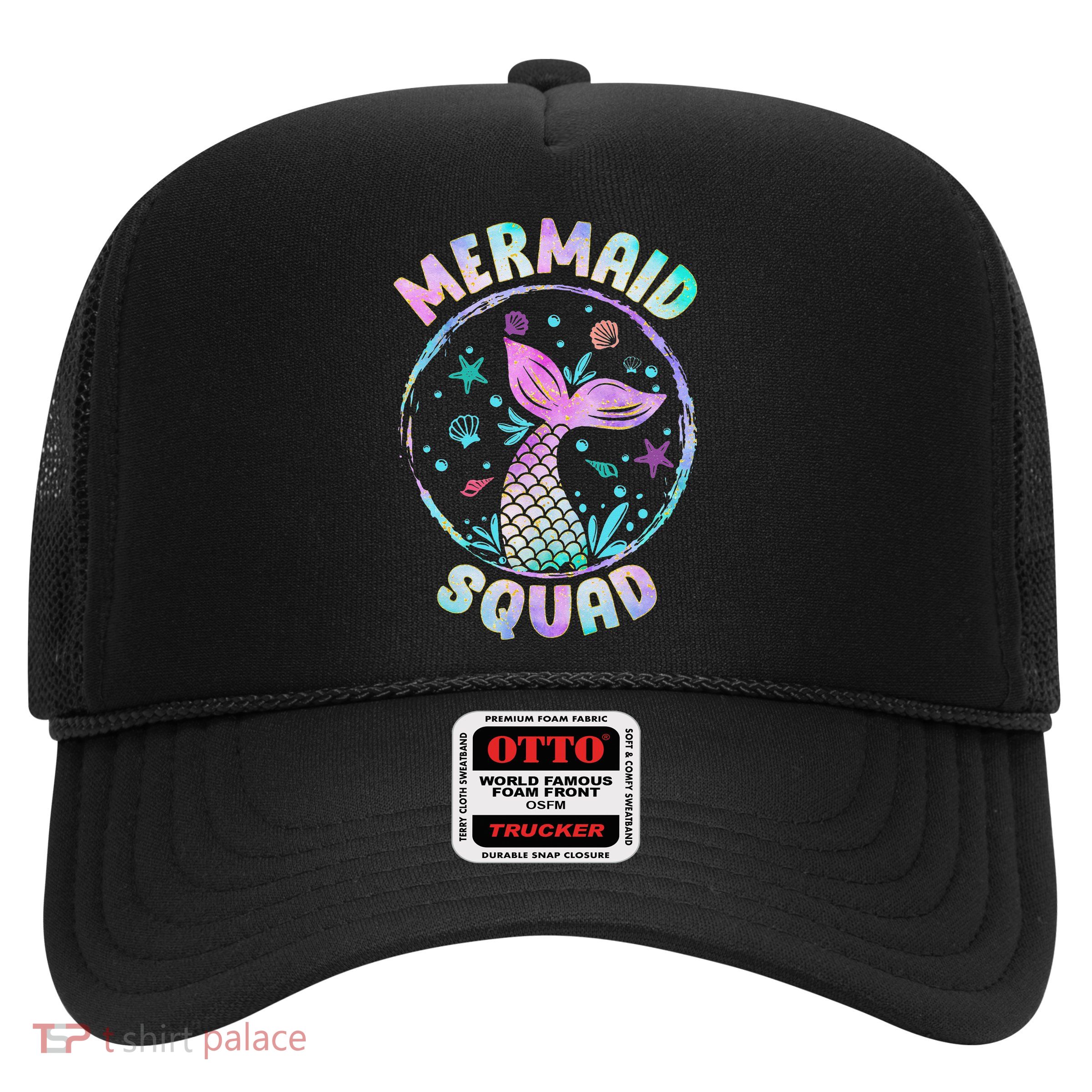 Mermaid Squad Themed Birthday Party Mermaids Family Matching Trucker Hat