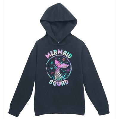 Mermaid Squad Themed Birthday Party Mermaids Family Matching Urban Pullover Hoodie