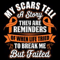 My Scars Tell A Story Kidney Cancer Ribbon Awareness Cool Gift Cooling Performance Crew T-Shirt