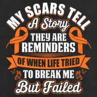 My Scars Tell A Story Kidney Cancer Ribbon Awareness Cool Gift 11oz C Handle Ceramic Mug