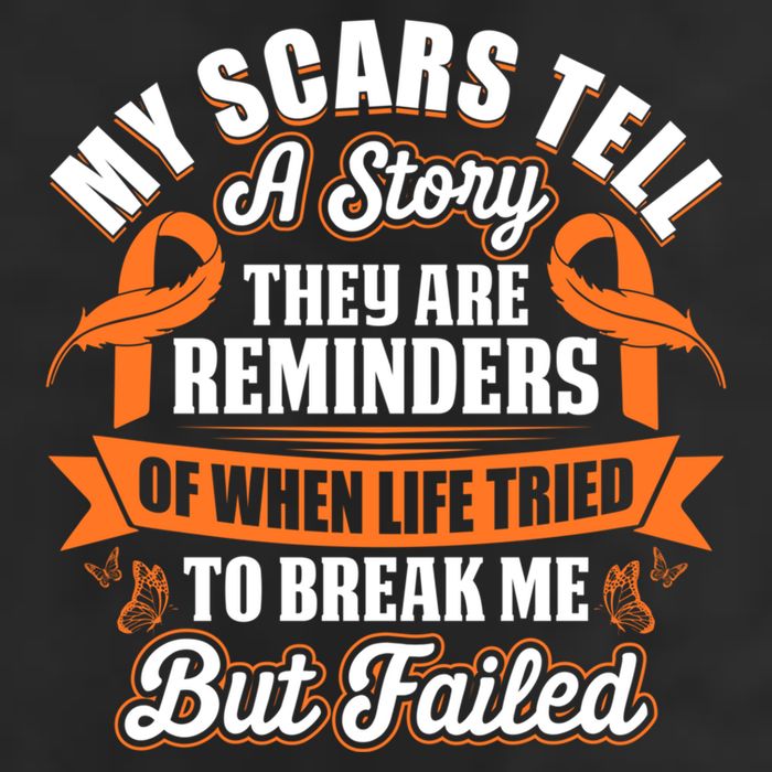 My Scars Tell A Story Kidney Cancer Ribbon Awareness Cool Gift 11oz C Handle Ceramic Mug