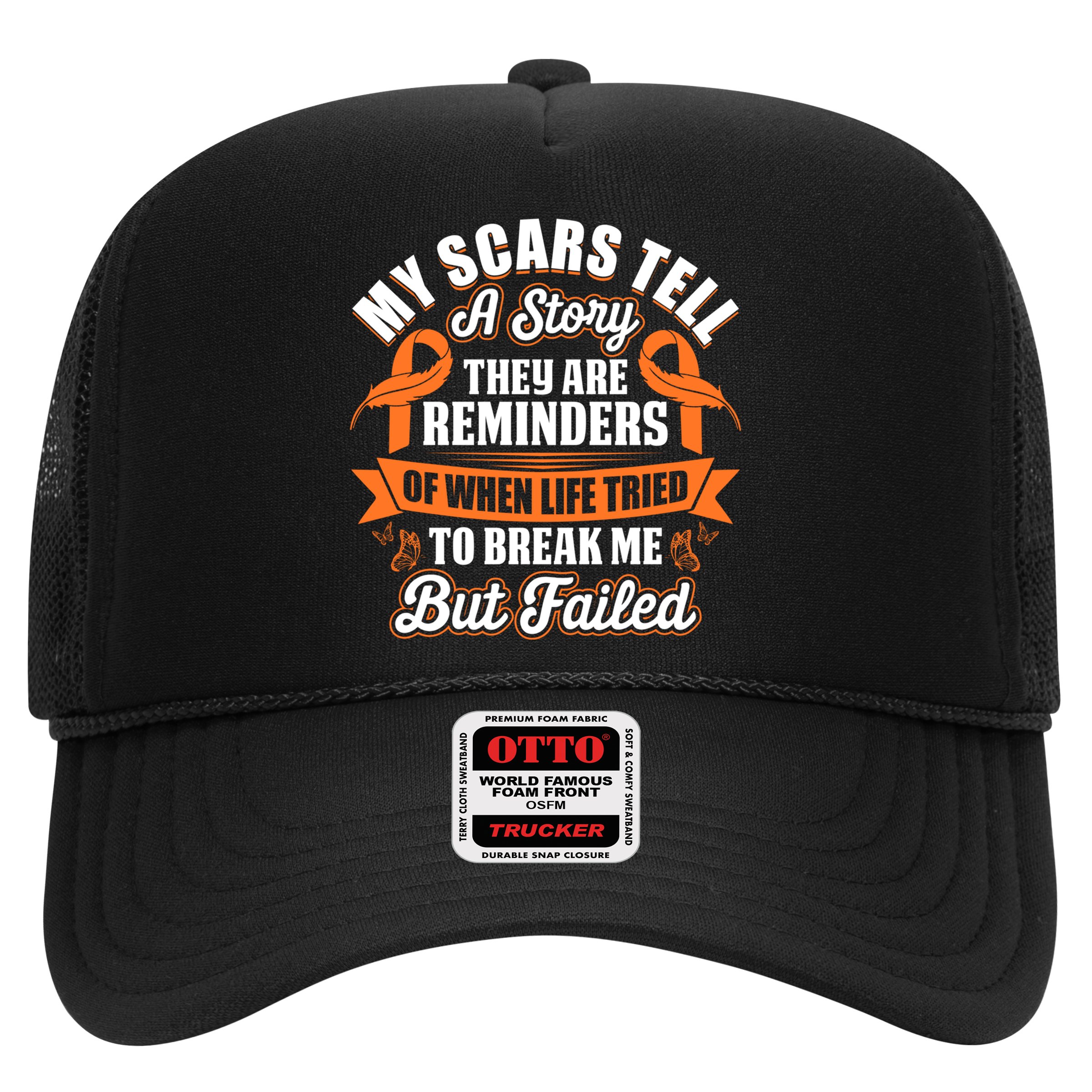 My Scars Tell A Story Kidney Cancer Ribbon Awareness Cool Gift Hat