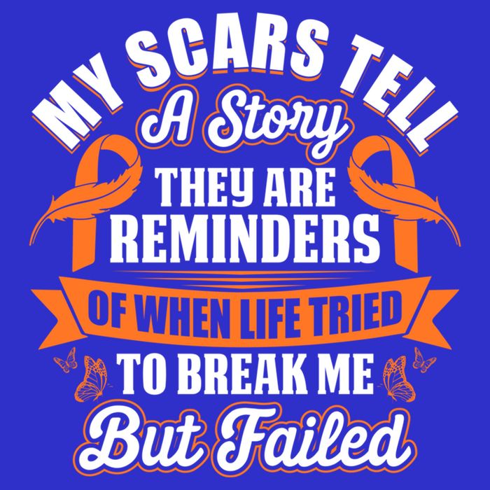 My Scars Tell A Story Kidney Cancer Ribbon Awareness Cool Gift Button