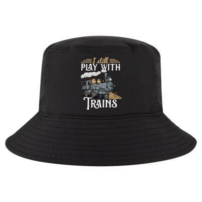 Model Steam Train Cute Gift Locomotive Trainspotting Meaningful Gift Cool Comfort Performance Bucket Hat