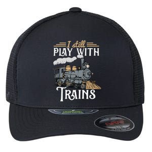 Model Steam Train Cute Gift Locomotive Trainspotting Meaningful Gift Flexfit Unipanel Trucker Cap