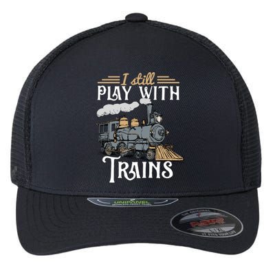 Model Steam Train Cute Gift Locomotive Trainspotting Meaningful Gift Flexfit Unipanel Trucker Cap