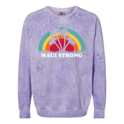 Maui Strong Tropical Hawaii Wildfire Colorblast Crewneck Sweatshirt