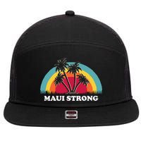 Maui Strong Tropical Hawaii Wildfire 7 Panel Mesh Trucker Snapback Hat