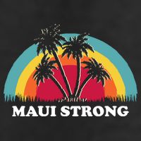 Maui Strong Tropical Hawaii Wildfire 7 Panel Mesh Trucker Snapback Hat