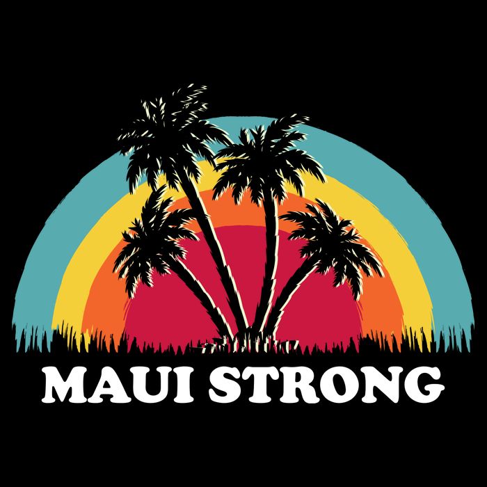 Maui Strong Tropical Hawaii Wildfire 7-Panel Snapback Hat