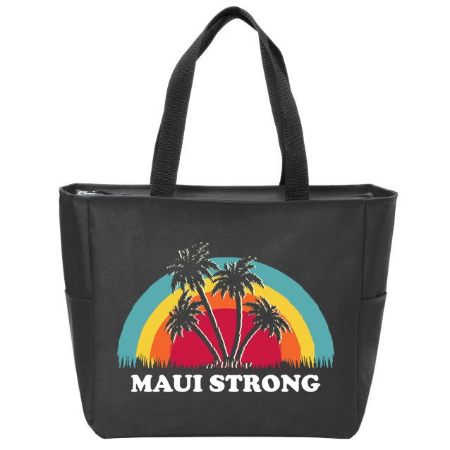 Maui Strong Tropical Hawaii Wildfire Zip Tote Bag