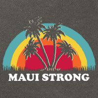 Maui Strong Tropical Hawaii Wildfire Cotton Canvas Backpack