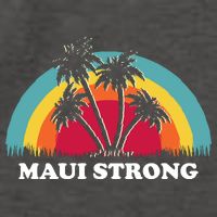 Maui Strong Tropical Hawaii Wildfire Vector Backpack