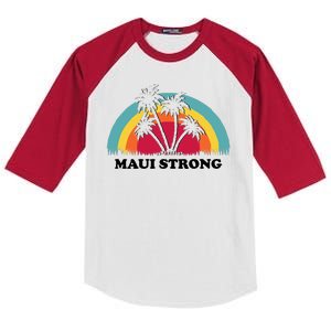 Maui Strong Tropical Hawaii Wildfire Kids Colorblock Raglan Jersey