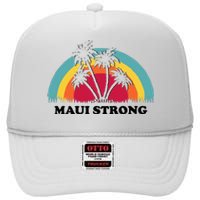 Maui Strong Tropical Hawaii Wildfire High Crown Mesh Back Trucker Hat