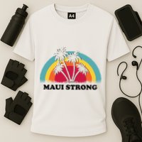 Maui Strong Tropical Hawaii Wildfire Cooling Performance Crew T-Shirt
