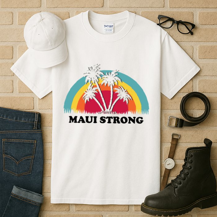 Maui Strong Tropical Hawaii Wildfire Tall T-Shirt