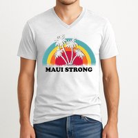 Maui Strong Tropical Hawaii Wildfire V-Neck T-Shirt