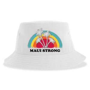 Maui Strong Tropical Hawaii Wildfire Sustainable Bucket Hat