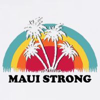 Maui Strong Tropical Hawaii Wildfire Button
