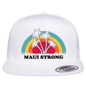 Maui Strong Tropical Hawaii Wildfire Flat Bill Trucker Hat