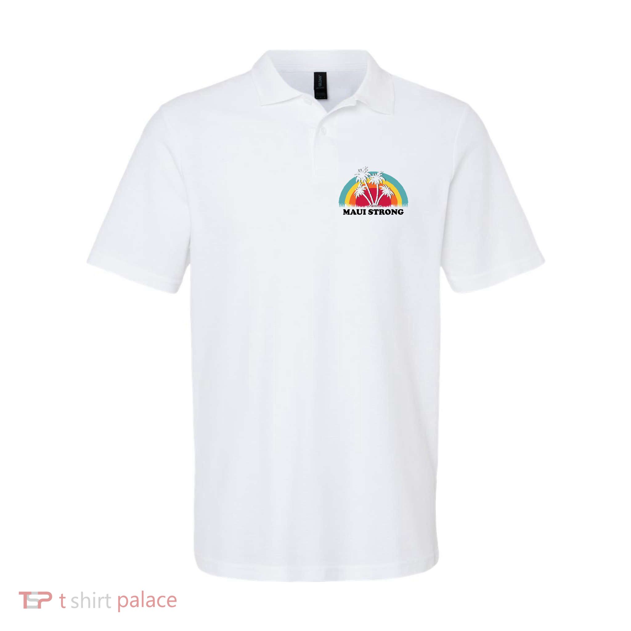Maui Strong Tropical Hawaii Wildfire Polo