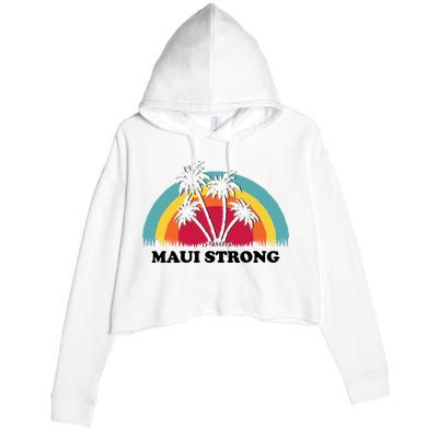 Maui Strong Tropical Hawaii Wildfire Crop Fleece Hoodie