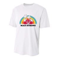 Maui Strong Tropical Hawaii Wildfire Youth Performance Sprint T-Shirt