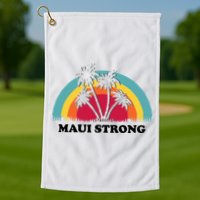 Maui Strong Tropical Hawaii Wildfire Golf Towel