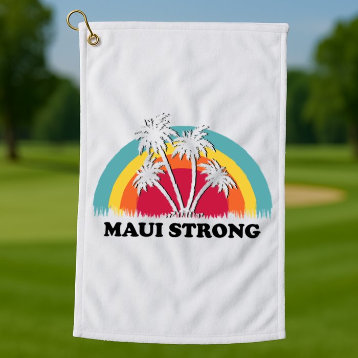 Maui Strong Tropical Hawaii Wildfire Golf Towel