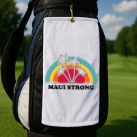 Maui Strong Tropical Hawaii Wildfire Golf Towel