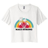Maui Strong Tropical Hawaii Wildfire Crop Top