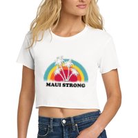 Maui Strong Tropical Hawaii Wildfire Crop Top