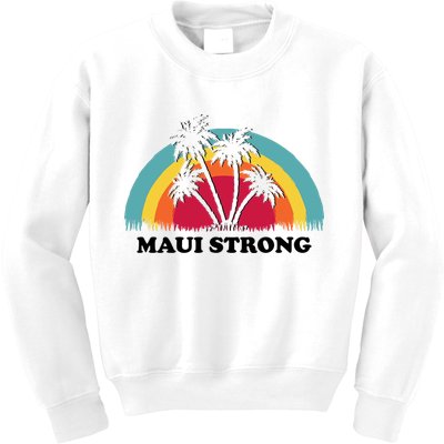 Maui Strong Tropical Hawaii Wildfire Kids Sweatshirt