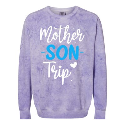 Mother Son Trip Summer Family Vacation Trip Cruise Beach Colorblast Crewneck Sweatshirt