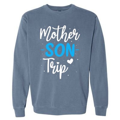 Mother Son Trip Summer Family Vacation Trip Cruise Beach Garment-Dyed Sweatshirt