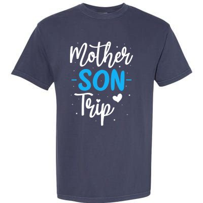 Mother Son Trip Summer Family Vacation Trip Cruise Beach Garment-Dyed Heavyweight T-Shirt