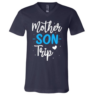 Mother Son Trip Summer Family Vacation Trip Cruise Beach V-Neck T-Shirt