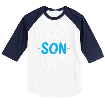 Mother Son Trip Summer Family Vacation Trip Cruise Beach Baseball Sleeve Shirt