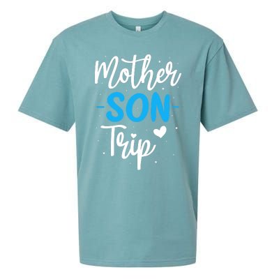 Mother Son Trip Summer Family Vacation Trip Cruise Beach Sueded Cloud Jersey T-Shirt