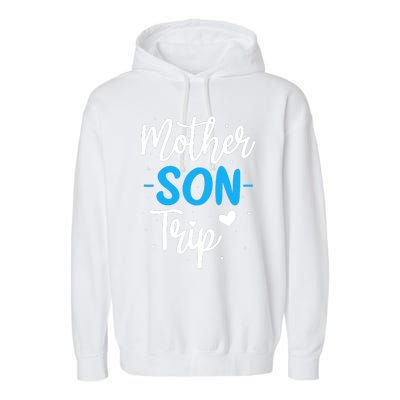 Mother Son Trip Summer Family Vacation Trip Cruise Beach Garment-Dyed Fleece Hoodie