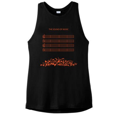 Music Sheet The Sound Of Silence Musical Notes Musician Great Gift Ladies PosiCharge Tri-Blend Wicking Tank