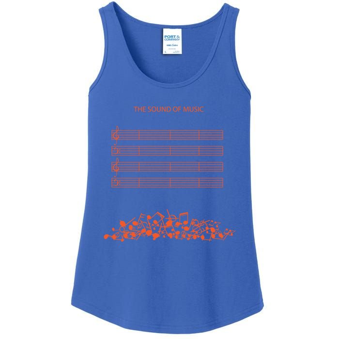 Music Sheet The Sound Of Silence Musical Notes Musician Great Gift Ladies Essential Tank