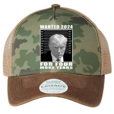 Mug Shot Trump Wanted 2024 For Four More Years Legacy Tie Dye Trucker Hat